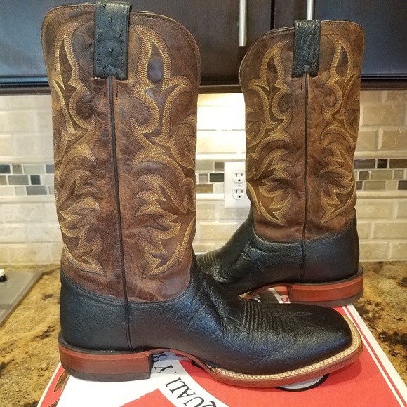 justin smooth ostrich boots